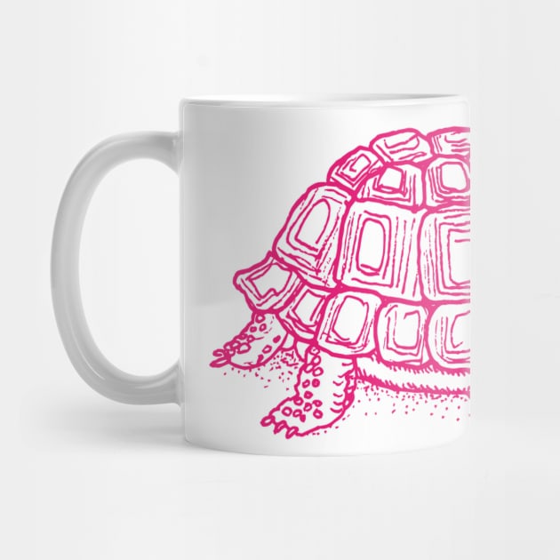 Turtle in pink by MarjolijndeWinter